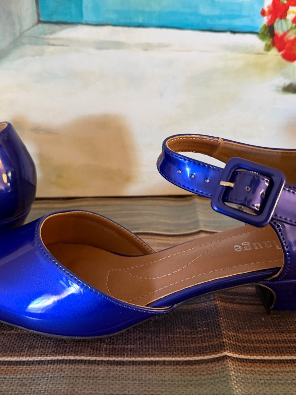 Enelauge Blue Patent Ankle-Strap Sandals size 43 or 11 US - Picture 4 of 11